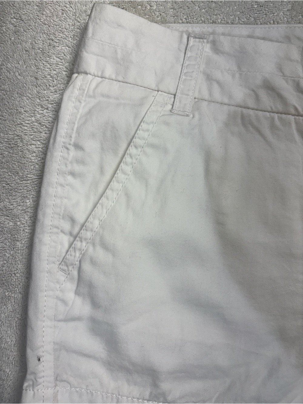 J. Crew White Cotton Shorts with Clean Waistband - Picture 2 of 9